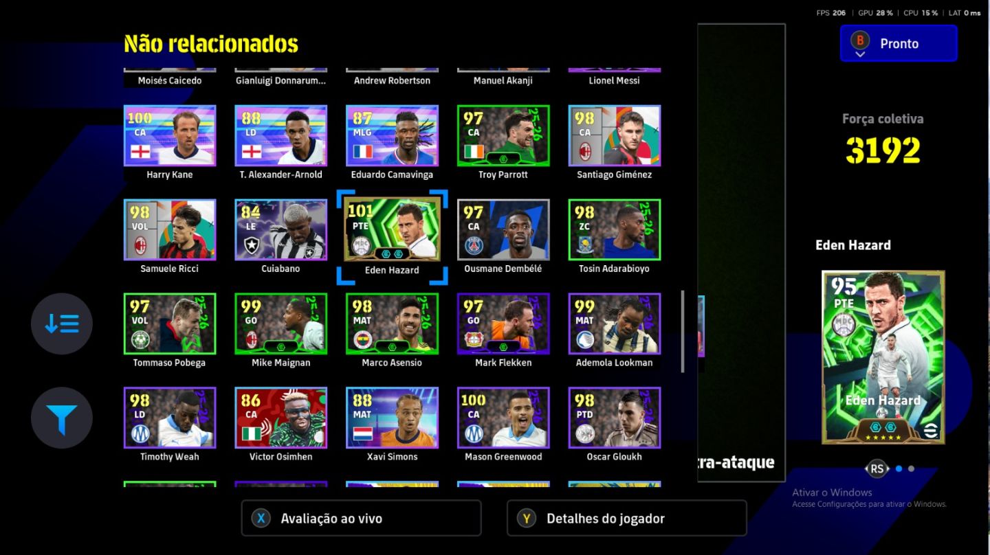 Conta efootball Steam/Pc messi big time, Pelé, etc.