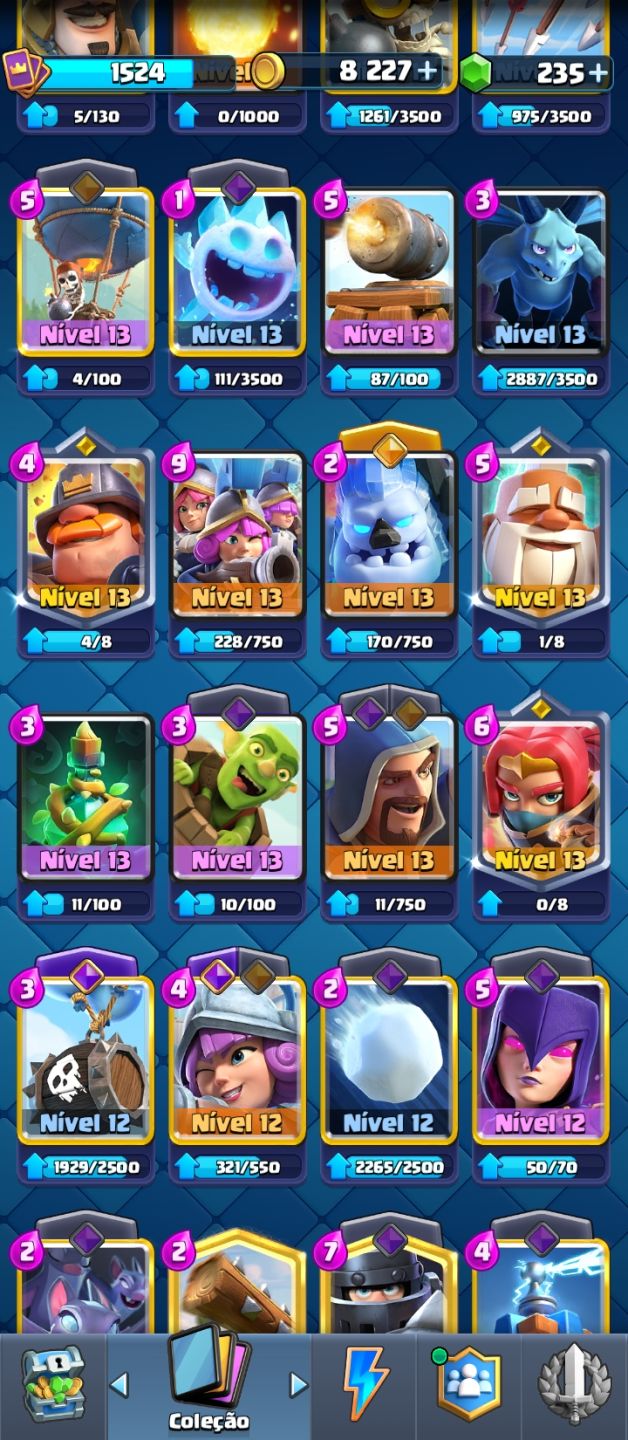 CONTA CLASH ROYALE REI 14 | 10.6K TROFÉUS | 123/123 CARTAS COMPLETA | FULL 14/15