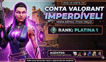 Conta VALORANT do BETA Muito Bem Equipada | +800 Reais em Skins