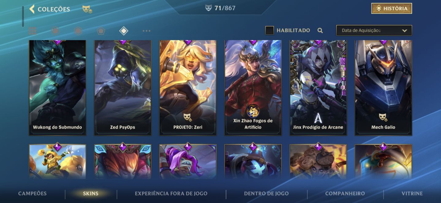 CONTA DE WILD COM LENDA E MONARCA