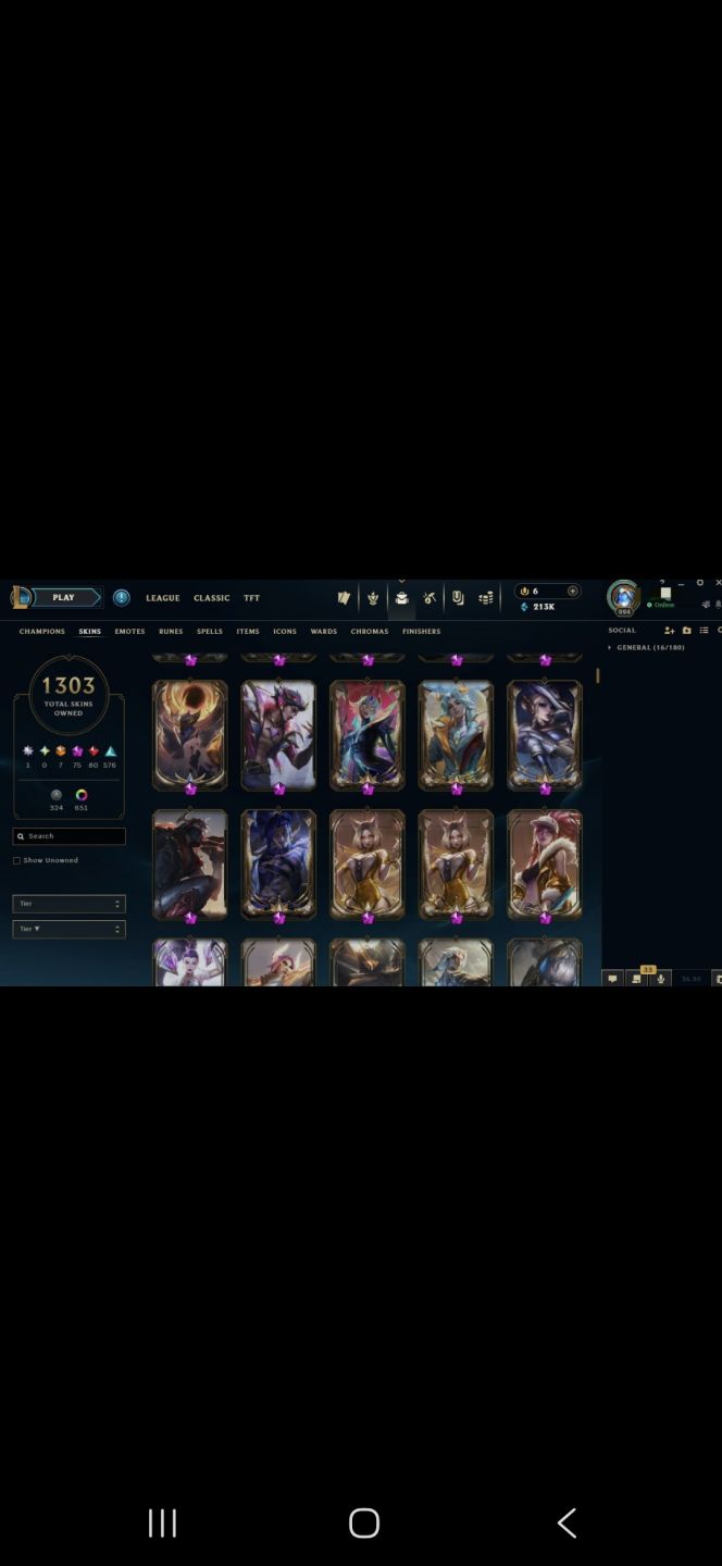 Conta LoL - Skin Ahri Faker, New pax jax, New pax sivir...
