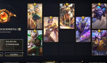 Conta wildrift desde o lançamento 241 skins e várias lendárias