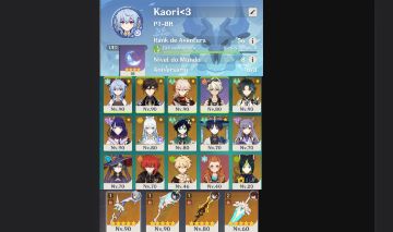 AR 56 | Ganyu C1 + BIS Zhongli + BIS Kazuha Raiden Xiao + outros | 75 no Pity