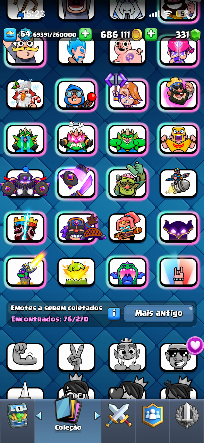 CONTA CLASH ROYALE 8 ANOS, CARTAS LEVEL 16 E 20 EVOLUÇÕES (VALOR NEGOCIAVEL)