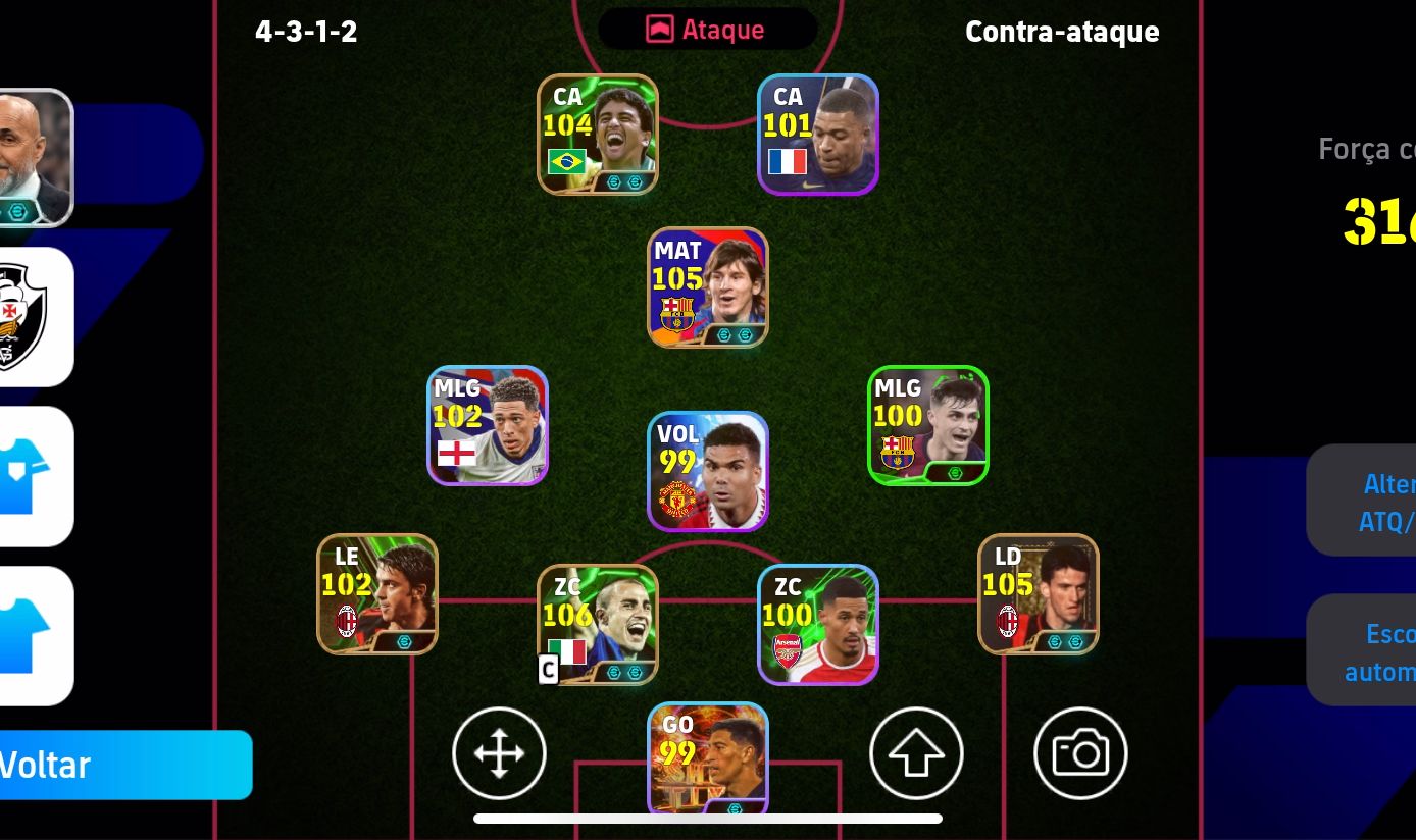Conta de efootball antiga com vários jogadores épicos