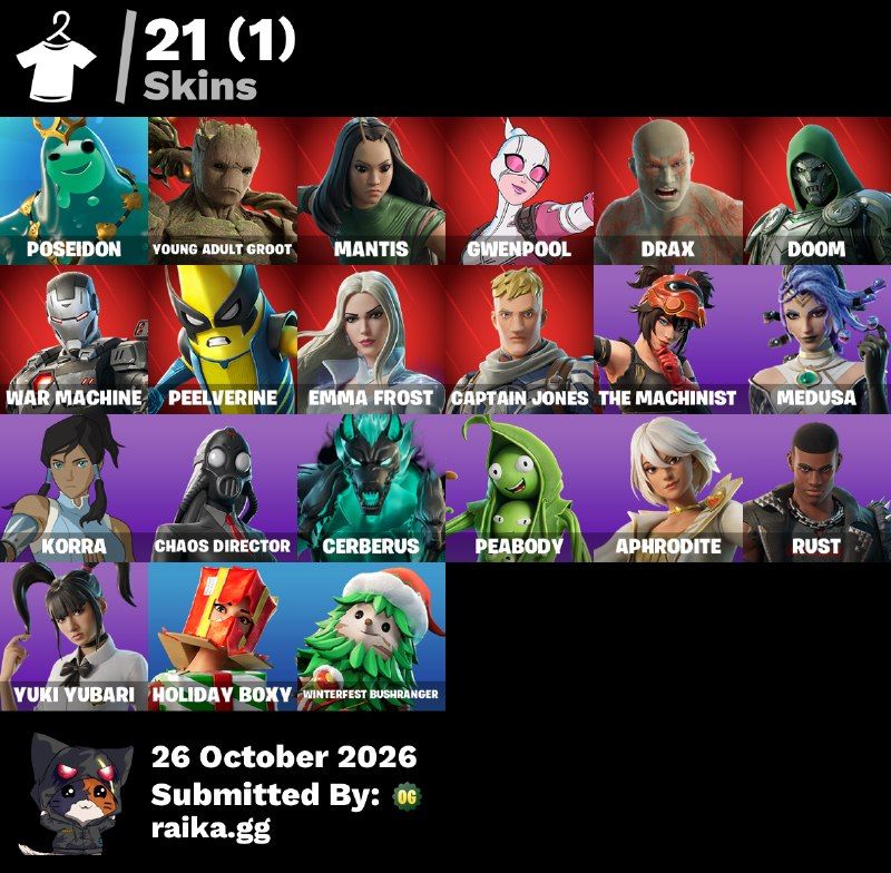 CONTA FORTNITE FULL ACESSO 21 SKINS + RED DEAD NA EPIC