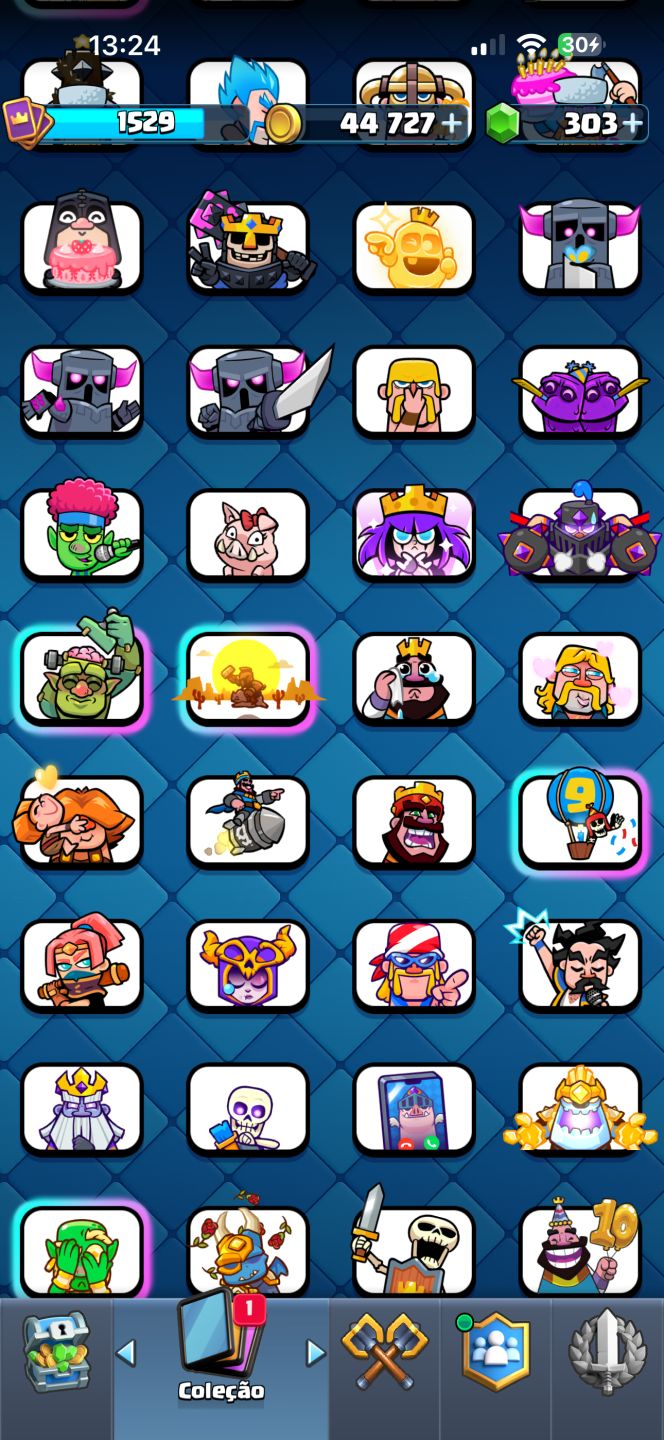 CONTA DE CLASH ROYAL 10.6K TROFÉUS COM TODAS CARTA UPADA E EVO!