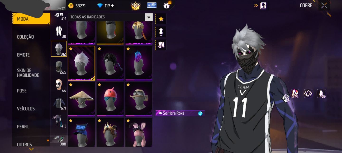CONTA DE FREE FIRE PRIME 8 (MUITAS ATRIBUTADAS)