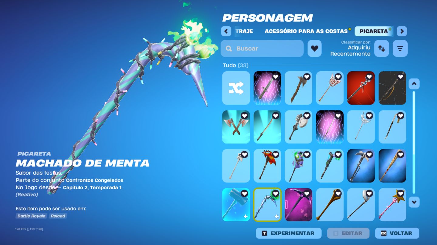 Conta Fortnite com 205 Skins Picareta Minty Axe/Glow/agente corrupto/ o ceifador
