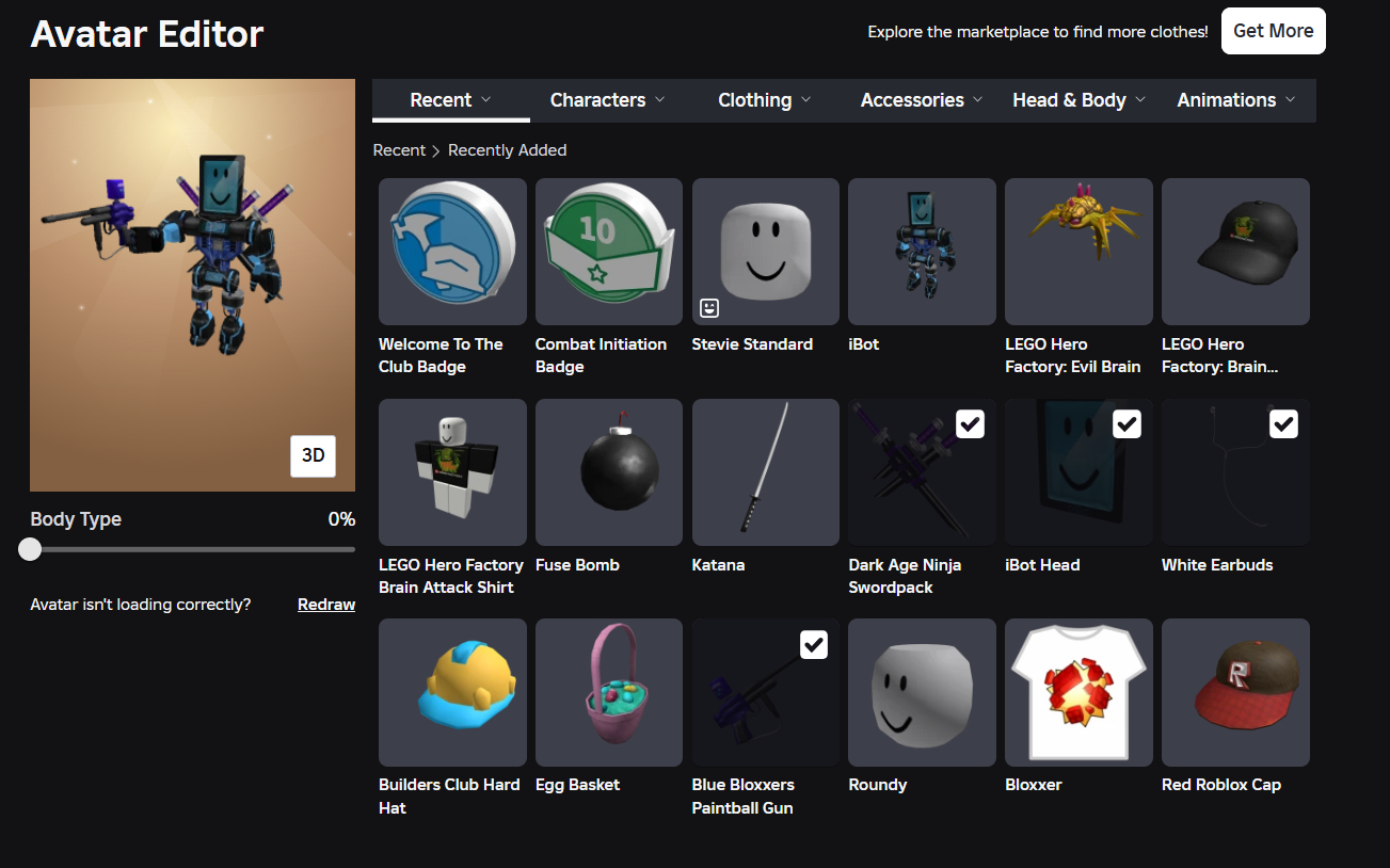 CONTA ROBLOX ANTIGA 2013 COM PACOTE IBOT E 8 OFFSALES [UNVERIFIED]