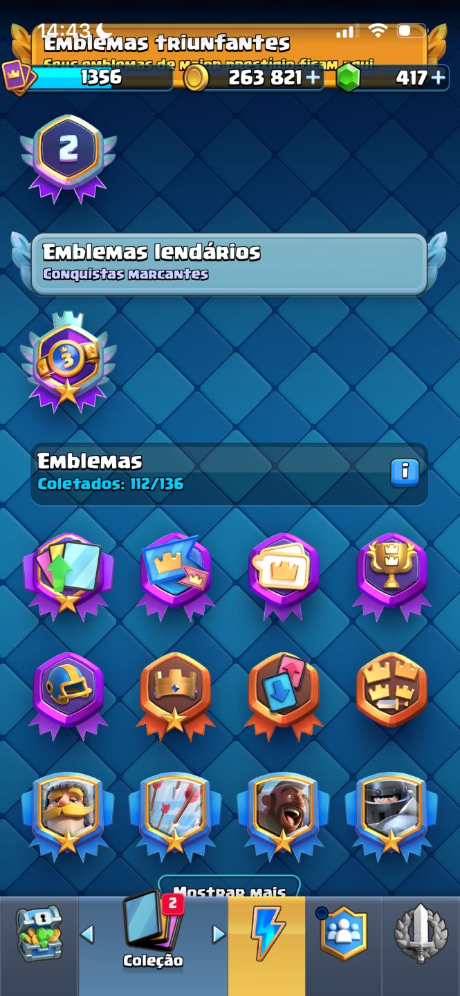 Conta de Clash Royale (arena 22)