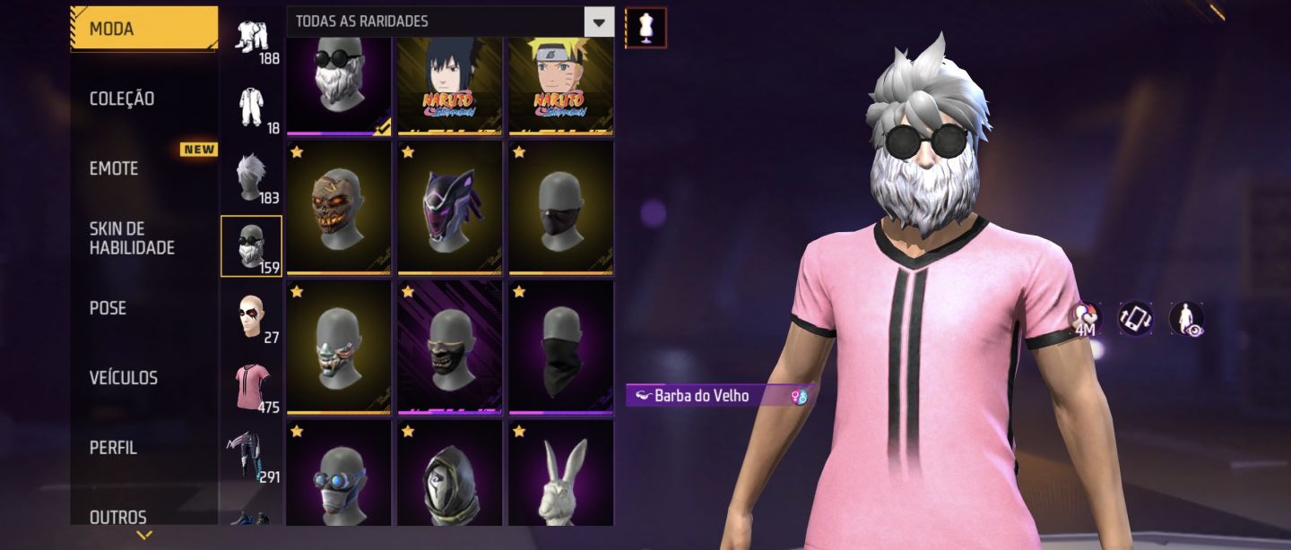 CONTA FREE FIRE ANTIGA GEMADA