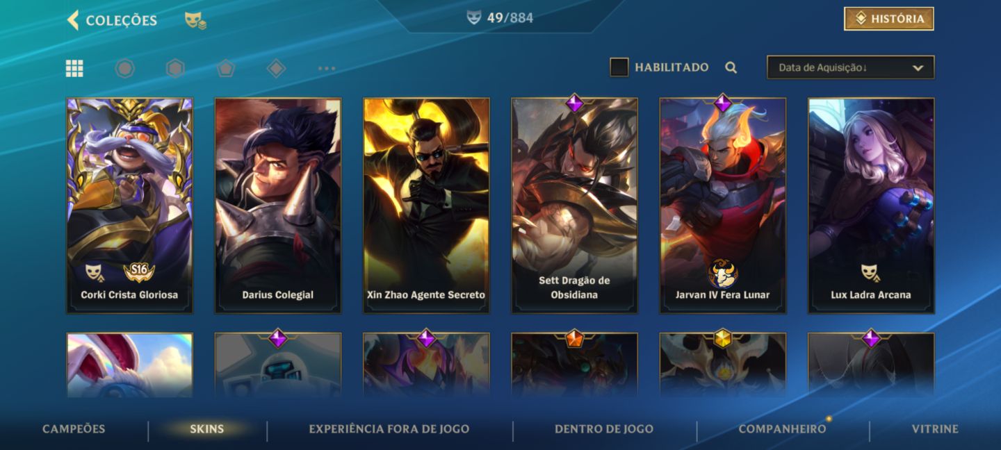 Conta wild Rift com skin várus cupido imortal