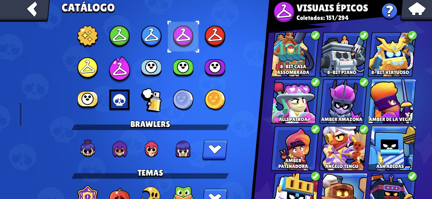 Conta de brawl stars com várias skins rara