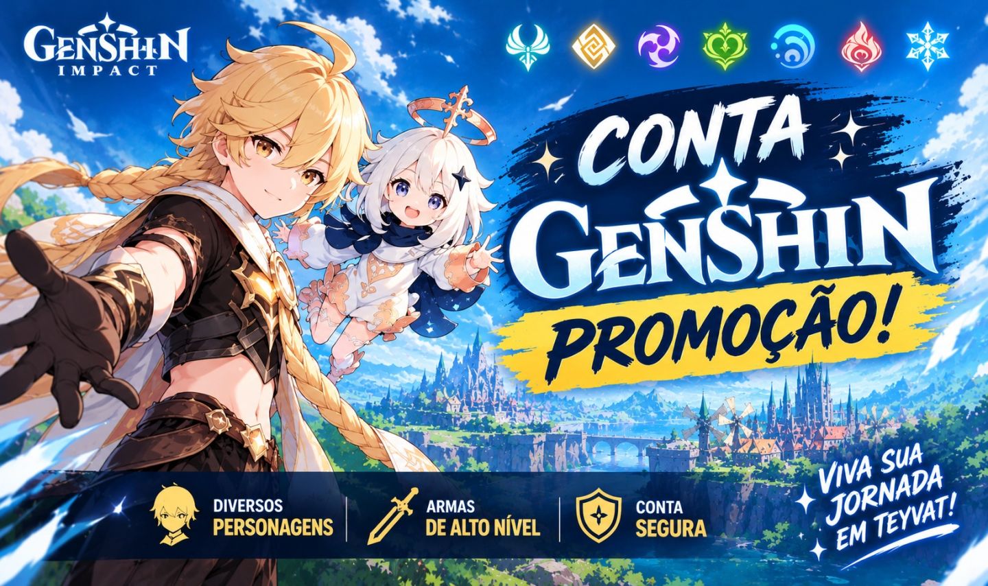 Conta Genshin AR53 com Mualani, Flins, Mavuika, e Voidyanitsa e Skin YaoYao