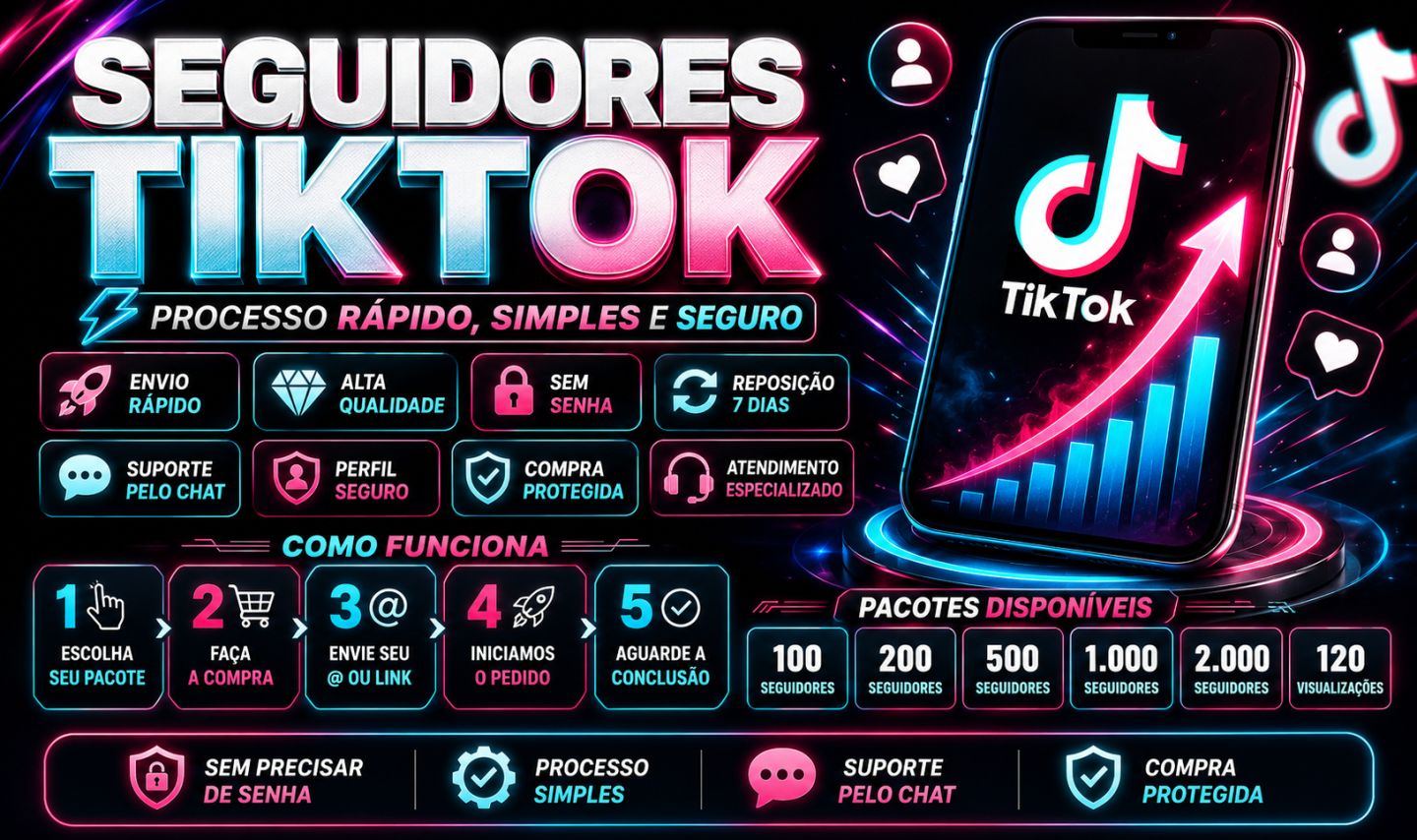 [ OFERTA ] SEGUIDORES TIKTOK | ENVIO RÁPIDO | ALTA QUALIDADE
