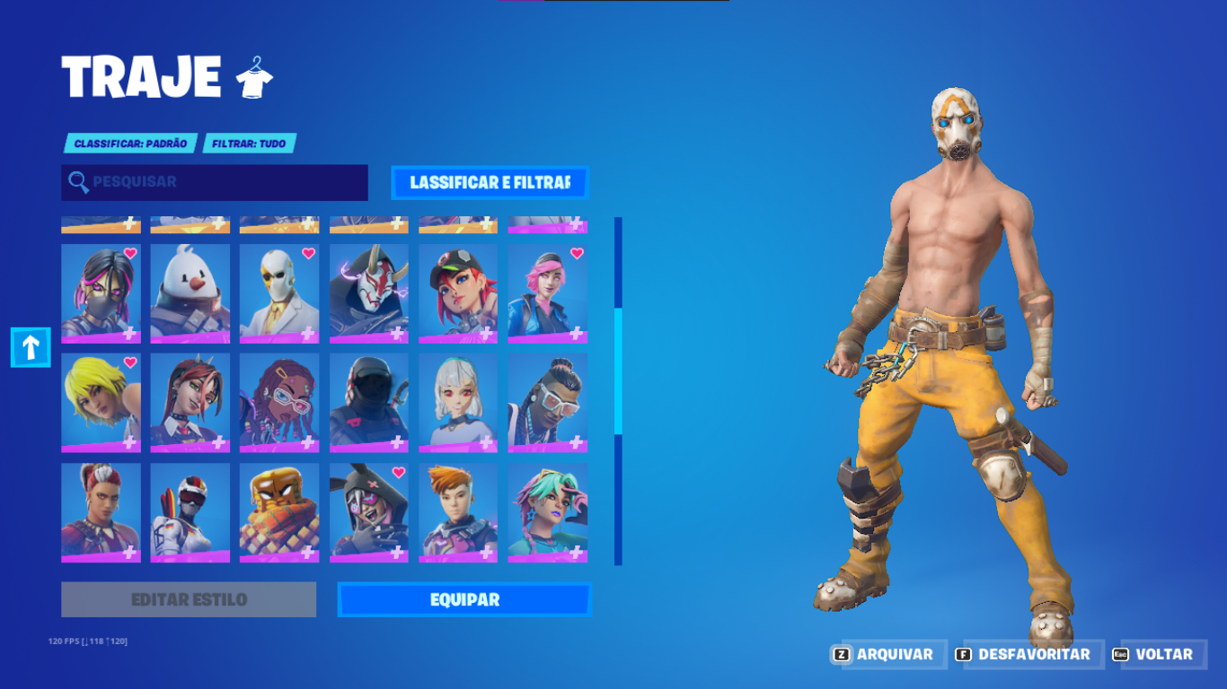CONTA FORTNITE COM BANDIDO PSICOPATA E OUTRAS SKINS QUE NÃO VÃO VOLTAR MAIS.