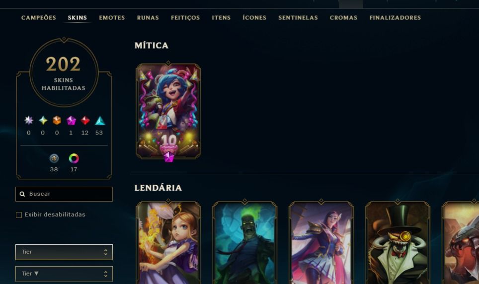 (PROMOÇAO) CONTA PRATA 1 164 SKINS