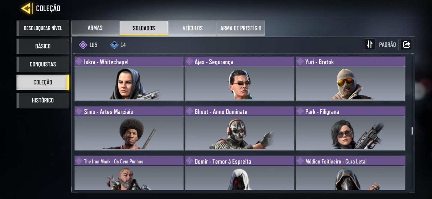 CONTA COD MOBILE COM 3 ARMAS MÍTICAS / 10 LENDÁRIAS / 1 PRESTÍGIO, VÁRIAS SKINS