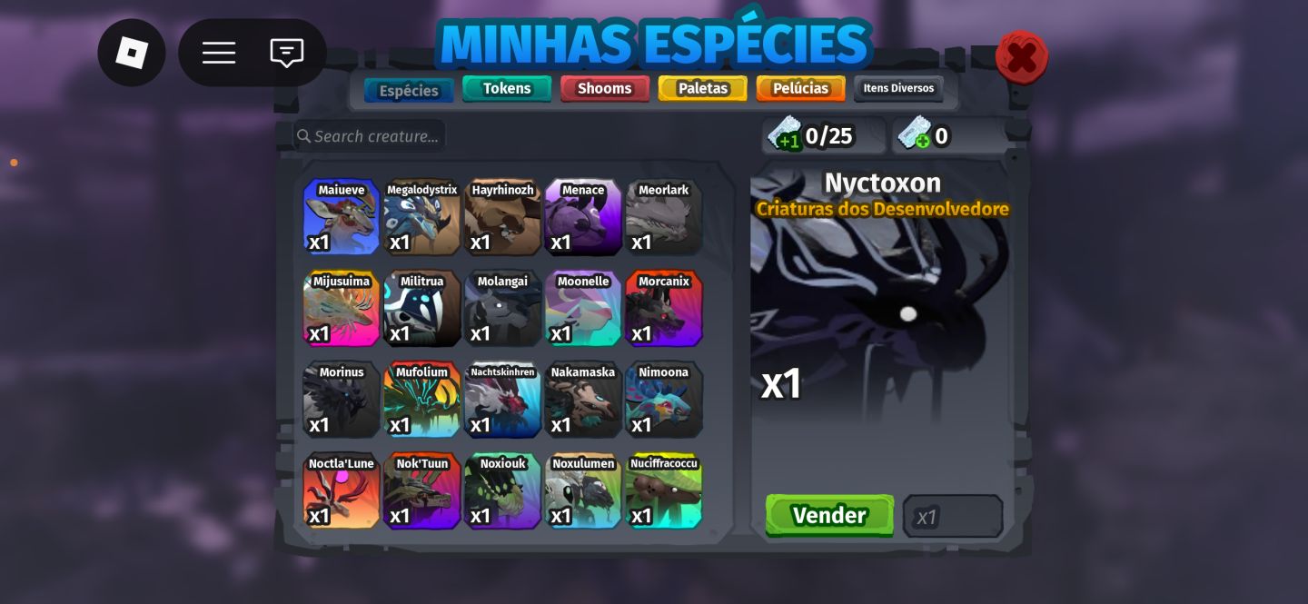 Varias criaturas do creatures of sonaria! Varias especies e custo beneficio