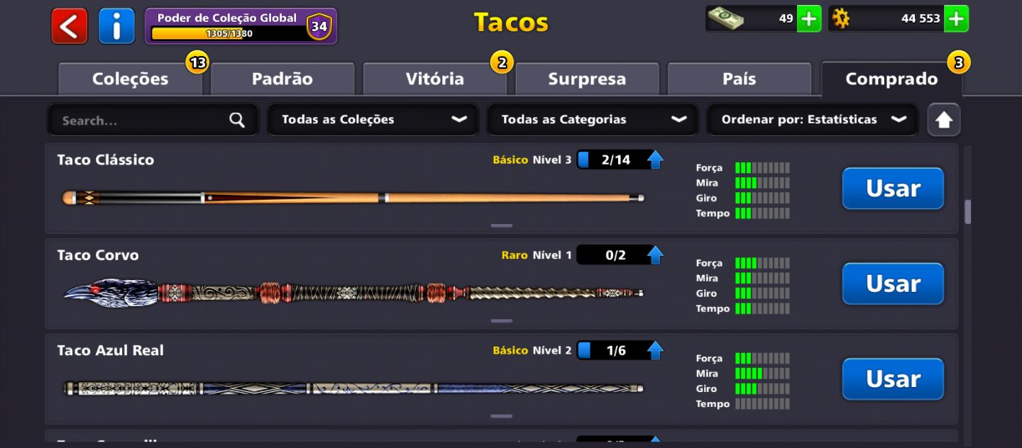 CONTA DE 8 BALL POOL