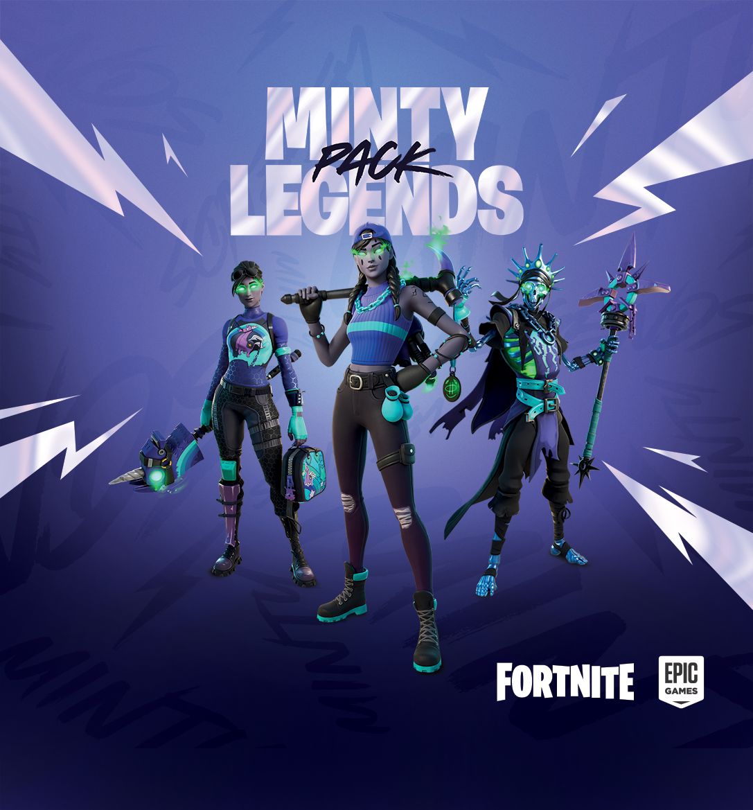 PACOTE DE SKINS FORTINITE MINTY LEGENDS +1000 vbucks