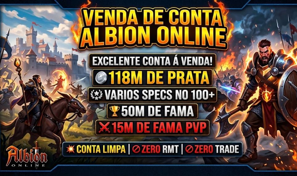 Conta de Albion com 118M de prata e alguns Specs 100+
