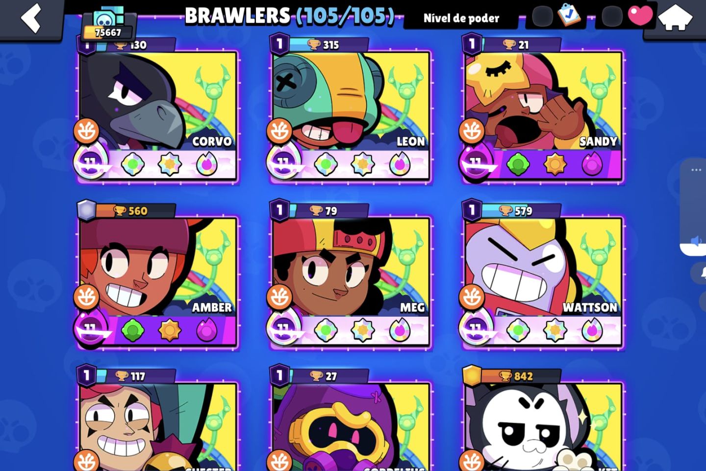 Conta Brawl Stars extremamente upada e antiga ( valor negociável)