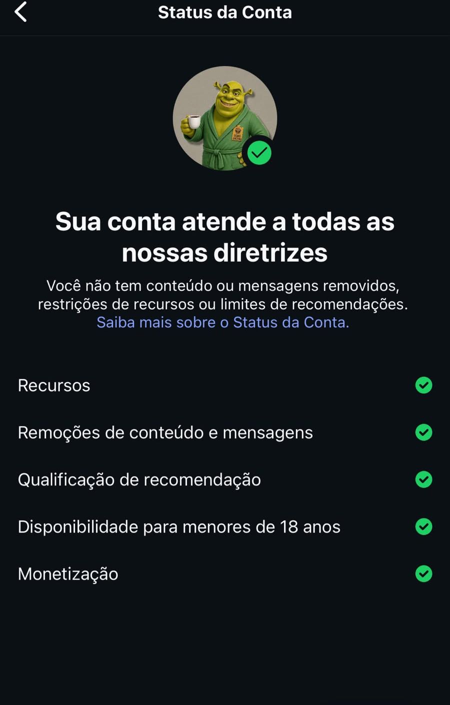 Conta de Instagram Frases Shrek | 870 Seguidores | Grande Potencial