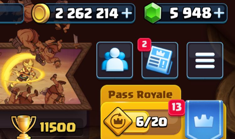 Conta Clash Royale 11.5k Troféus | 12 Evoluções | 5.9k Gemas | 2.2M Ouro