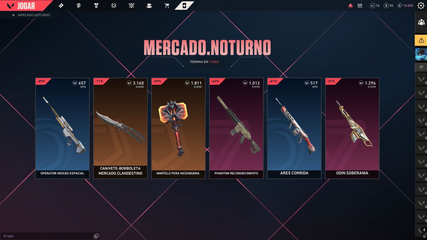 Conta valorant com várias skins!