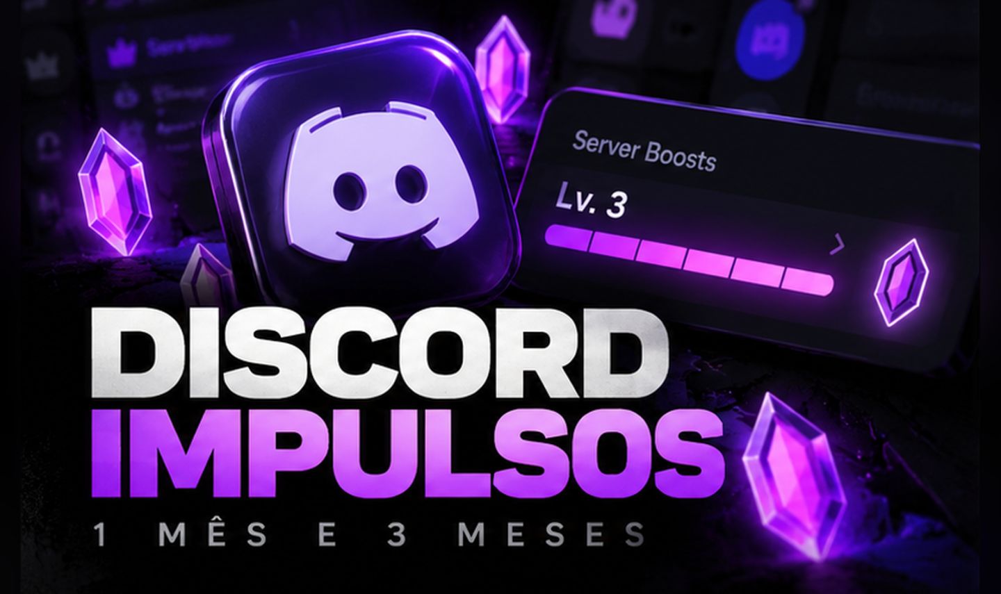 ENTREGA AUTOMÁTICA | DISCORD NITRO + IMPULSOS + BOOST | 1 MÊS E 3 MESES