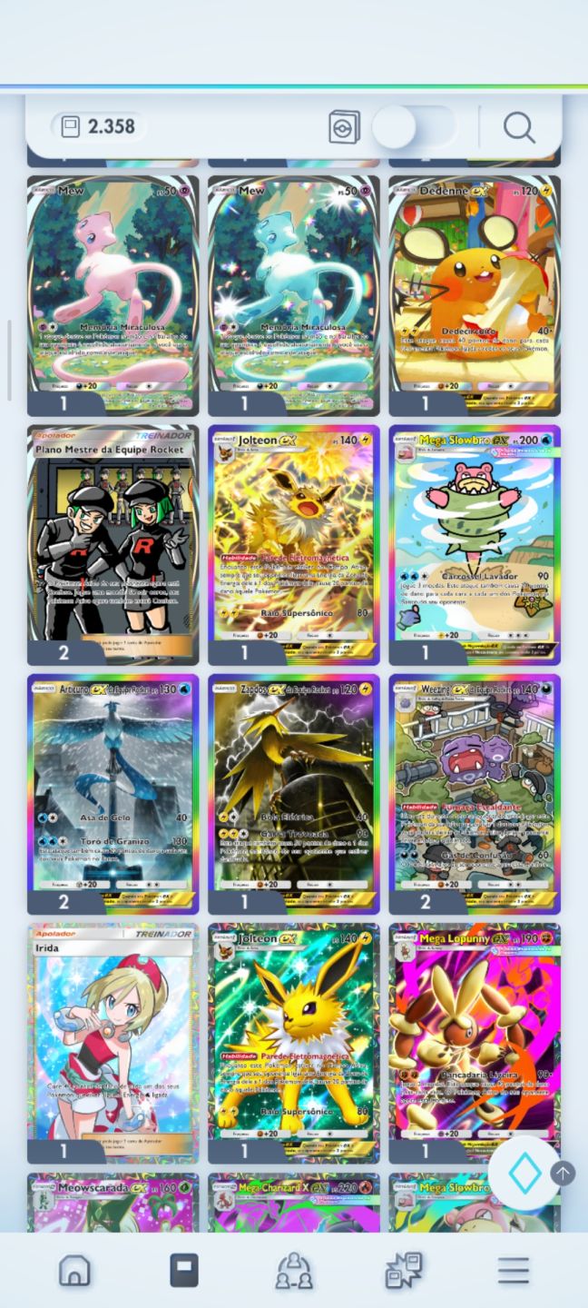 Conta de pokémon tcg com Gold pack