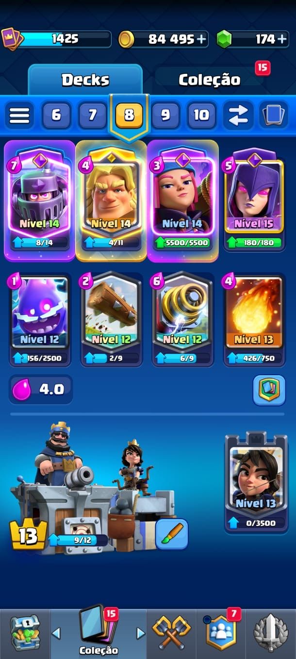CONTA CLASH ROYALE 10.114 TROFÉUS | LVL 13 |