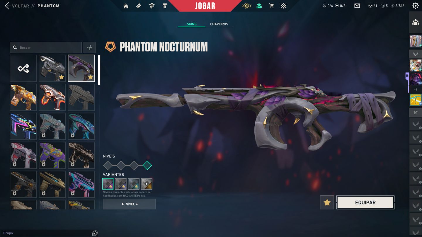 CONTA VALORANT 15 SKINS