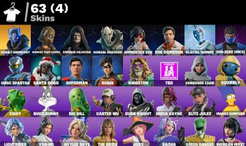 CONTA FORTNITE 63 SKINS/ COBALT SNOWFOOT/PERNA LONGA/ELITE JULES/OUTLAW MIDAS