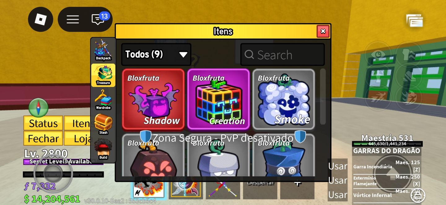 CONTA BLOX FRUITS