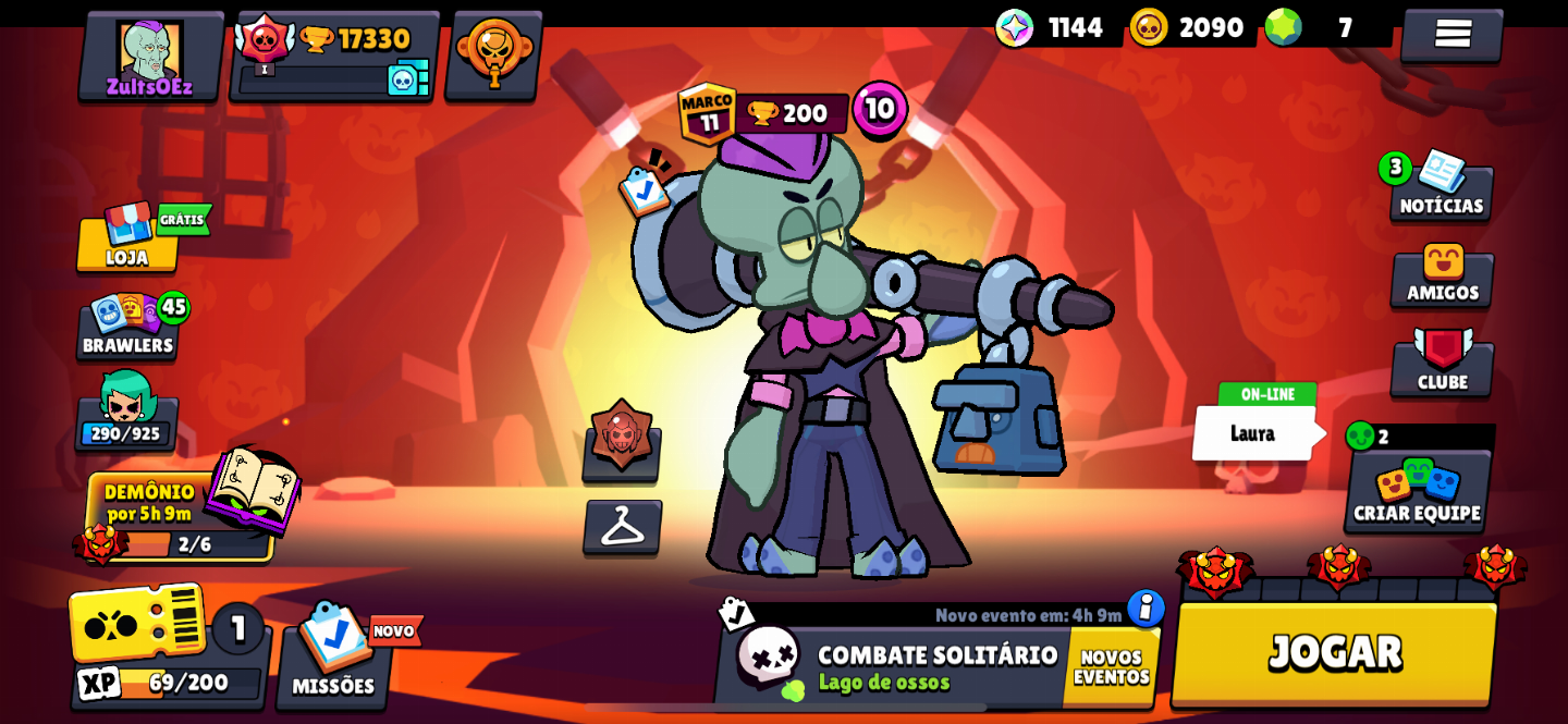 Conta de Brawl Stars com Shelly estelar