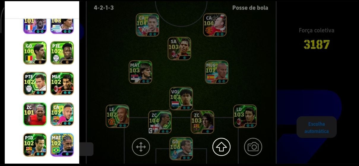 Conta efootball para iniciantes com jogadores raros