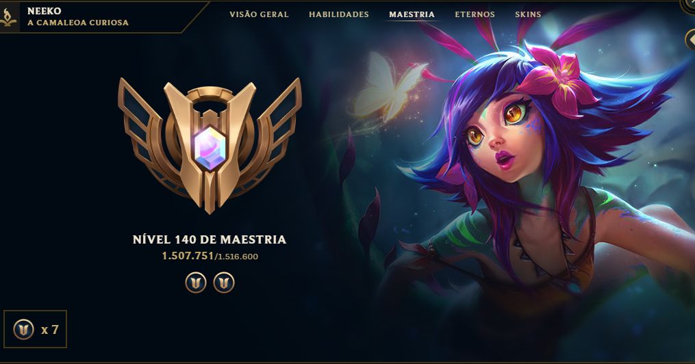 LEVEL 720 | MONO NEEKO 1.5 MILHÃO MAESTRIA | 210 SKINS FULL CHAMP | FULL ACESSO