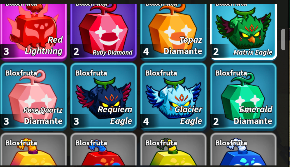SKINS DE FRUTAS + FRUTAS FÍSICAS BLOX FRUITS [ENTREGA RÁPIDA]