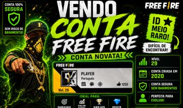 Conta de free fire novata com Nivel