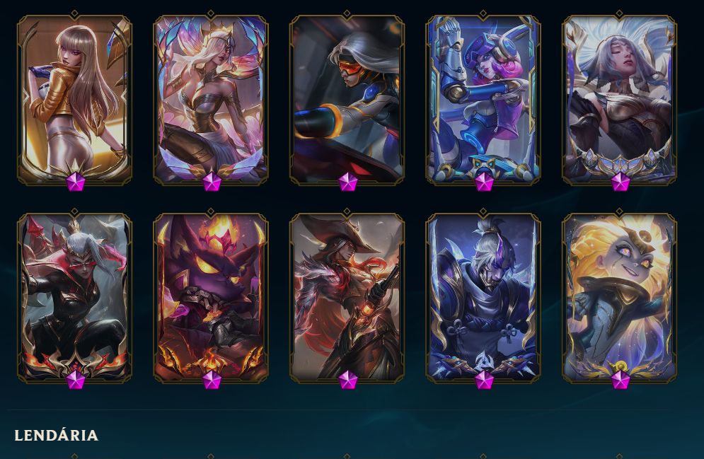 Conta LoL, com 392 skins, LV 417 com todos os campeões.
