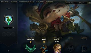 Conta LOL Esmeralda Full champs, uso próprio desde 2019, LVL 317