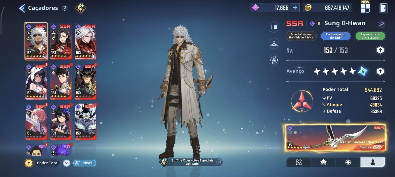 CONTA SOLO LEVELING: ARISE. LV 153, MYRO T2, POWER 4 KK E MEIO