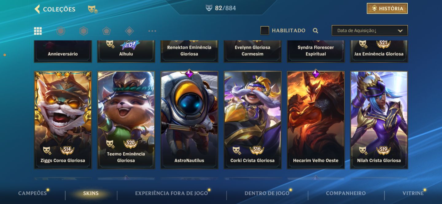 Conta Wild Rift Mestre 3 full champs, 82 skins