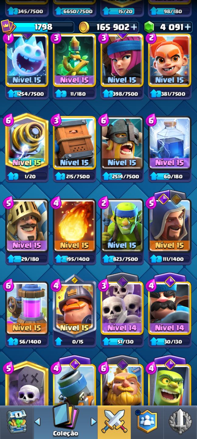 CONTA CLASH ROYALE COMPLETA |CARTAS FULL|153 EMOTES|18 EVOLUÇÕES|10.835 TROFÉUS