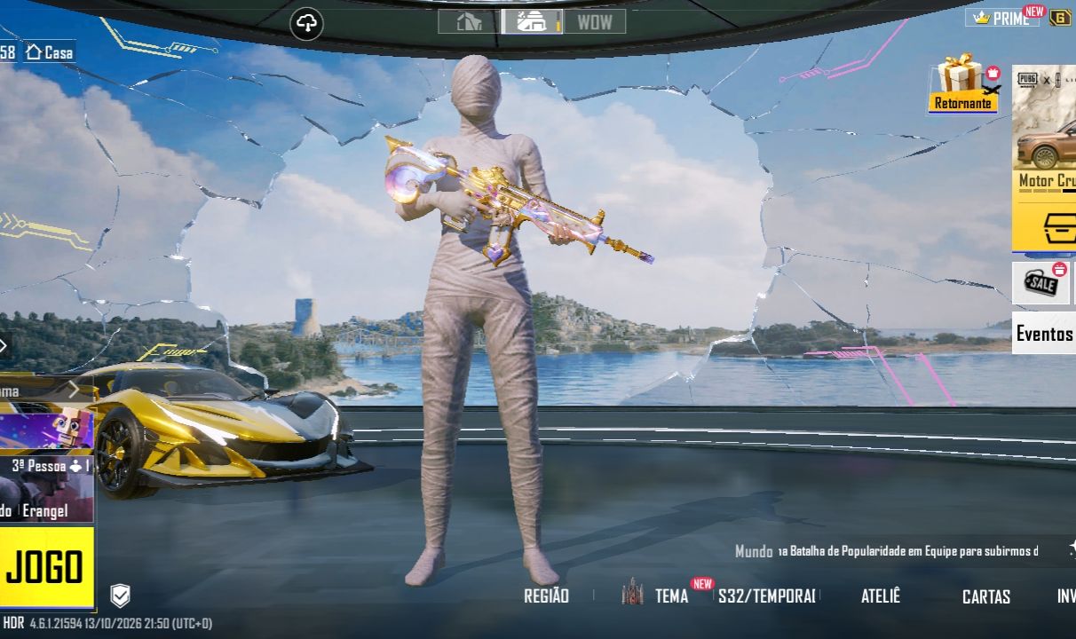 PUBG mobile- Múmia set M416 LV6