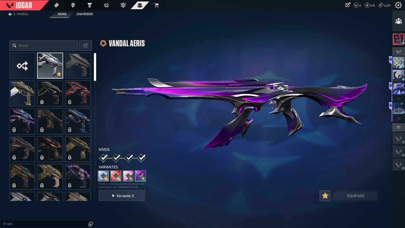 Conta valorant lvl 173 elo diamante 1