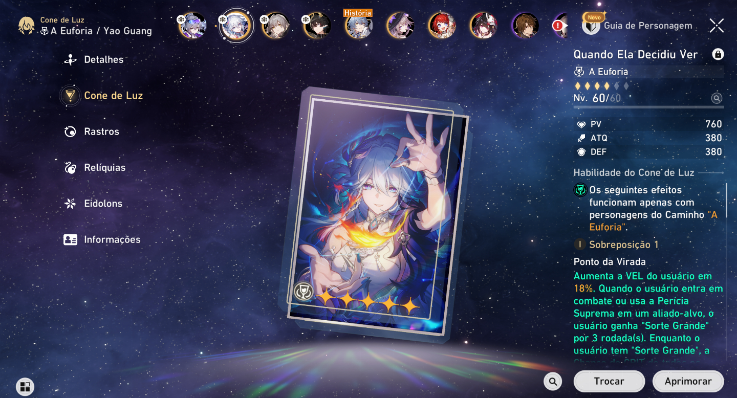 Oportunidade! LVL 51 CONTA COM YAO GUANG+ SILVER WOLF LV999 star rail